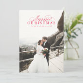 クリス結婚したマス新婚のフォトカードレッド シーズンカード (スタンド正面)