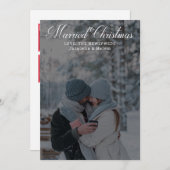 クリス結婚したマス書道新人写真立て シーズンカード (正面/裏面)