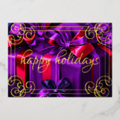 クリス絵を描スギフト紫ブルゴーニュ 箔シーズンカード (正面)