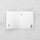 クリス絵を描スマスの折り畳みカードで愛するレイヤー シーズンカード (内部)