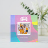 クリス絵を描スマスクエアのフォトカードで愛するレイヤー シーズンカード (スタンド正面)