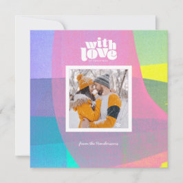 クリス絵を描スマスクエアのフォトカードで愛するレイヤー シーズンカード