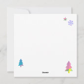 クリス絵を描スマスクエアのフォトカードで愛するレイヤー シーズンカード (裏面)