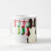 クリス縁どス・コリーパーソナライズされた コーヒーマグカップ (正面左)
