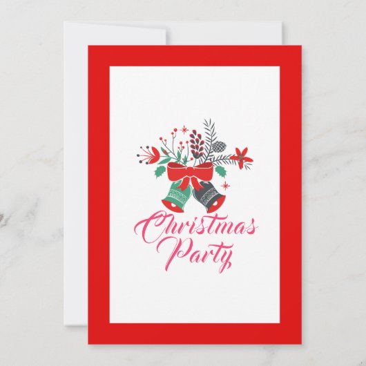 クリス賛美ス&フラワーブーケディナーパーティー 招待状 (裏面)