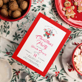 クリス賛美ス&フラワーブーケディナーパーティー 招待状