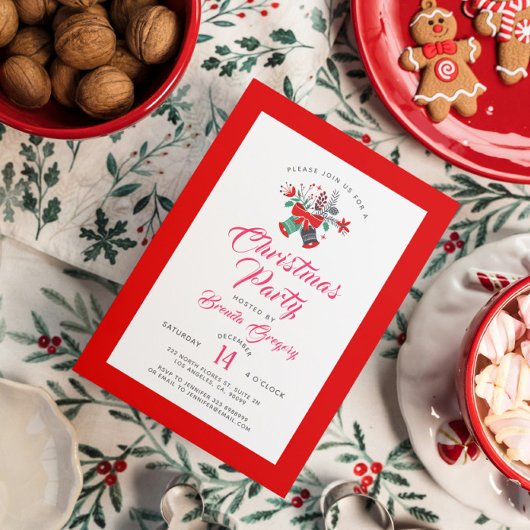 クリス賛美ス&フラワーブーケディナーパーティー 招待状