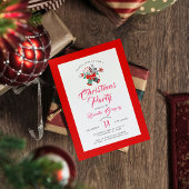 クリス賛美ス&フラワーブーケディナーパーティー 招待状