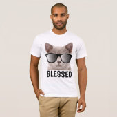 クリス賛美ト猫好きTシャツ Tシャツ (正面フル)