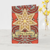 クリス賛美マスのアフロセントリッククリスマス カード (黄色い花)