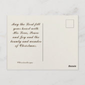 クリス賛美マス、愛の平和の喜び、ルカ2:14 ポストカード (裏面)