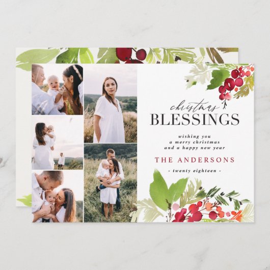 クリス賛美マ数々のスの紅葉 シーズンカード (正面/裏面)