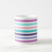 クリス賛美モダンタンストライプのパ コーヒーマグカップ (中央)