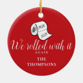 クリス転がマス・ホリデおもしろいーで セラミックオーナメント (裏面)