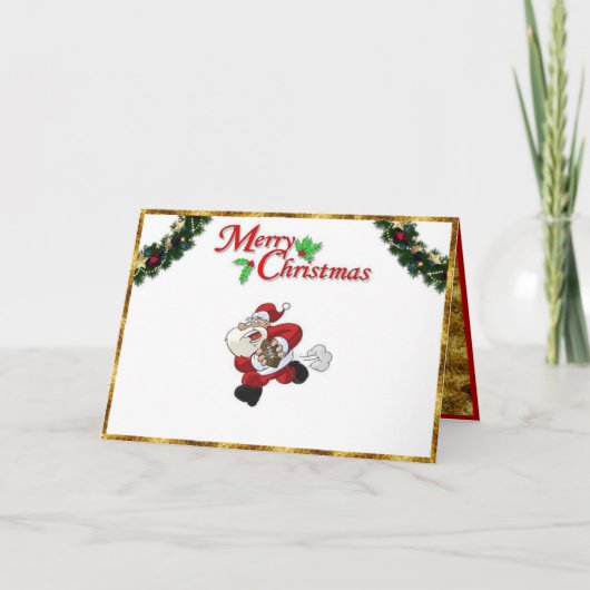 クリス遊マスカードでのサンタサッカー シーズンカード (正面)