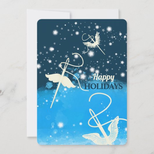 クリス飛んでいるマス糸キルティング裁縫 シーズンカード (正面)