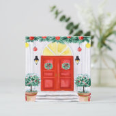 クリス飾マスハウスフロントドアトピアリー シーズンカード (スタンド正面)