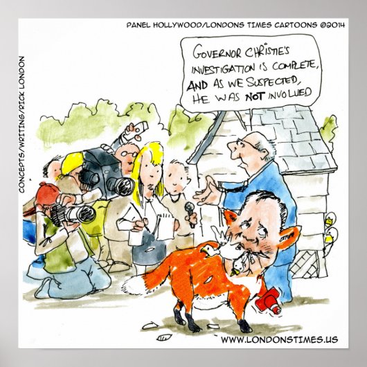 クリス・クリスティーキツネおもしろいポスター ポスター (正面)