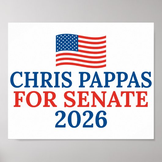 クリス・パパス上院議員 2026年選挙 ポスター (正面)