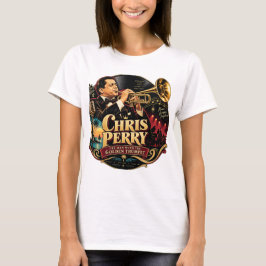 クリス・ペリー — 金のトランペットを持つ男 Tシャツ