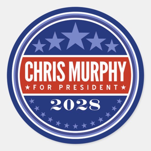 クリス・マーフィー大統領2028 ラウンドシール (正面)