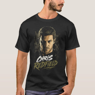 クリス・レッドフィールド ホラー アート 24 | ベーシック ダーク Tシャツ