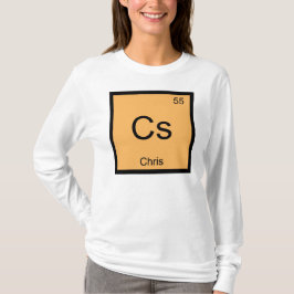 クリス 名前 化学元素 周期表 Tシャツ