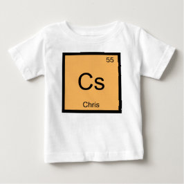 クリス 名前 化学 元素 周期表 ベビーTシャツ