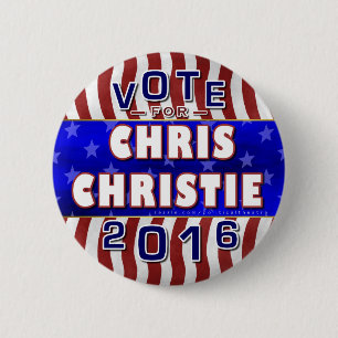 クリスChristieの大統領2016年の選挙の共和党員 缶バッジ