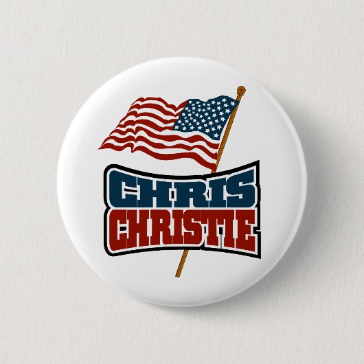 クリスChristieの誇り高いアメリカ人 缶バッジ (正面)
