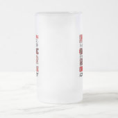 クリスRybakロゴの赤い黒に フロストグラスビールジョッキ (中央)