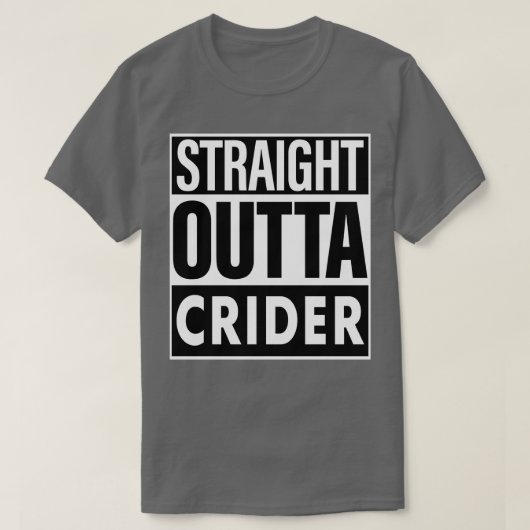 クリダーネームストレートアウトタクリダー Tシャツ (デザイン正面)