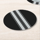 クリックしてカスタマイズすると、グレーからお選びの色に変更できます。 ラウンドペーパーコースター (アングル)