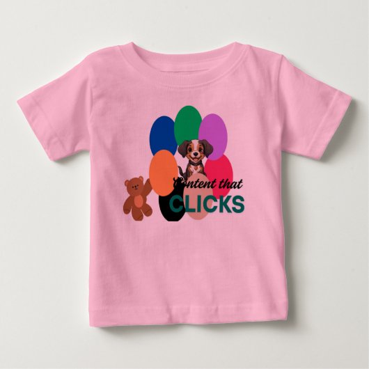 クリックするコンテンツ ベビーTシャツ (正面)