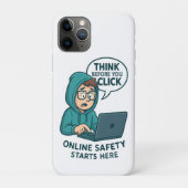 クリックする前に考える - オンライン安全意識 Case-Mate iPhoneケース (裏)