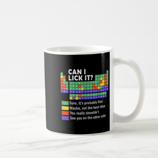 クリックできるかTee Periodic Table Of Elements Scien コーヒーマグカップ (右)