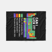 クリックできるかTee Periodic Table Of Elements Scien フリースブランケット (正面(横))