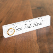 クリックカスタマイズグレーが色に変わる デスクネームプレート (側面)