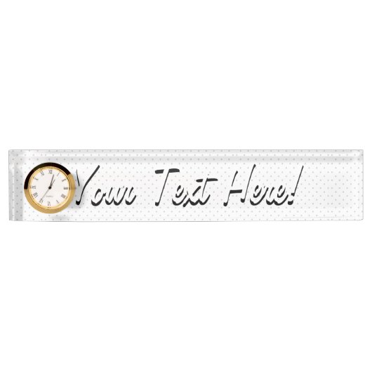 クリックカスタマイズグレーが色に変わる デスクネームプレート (正面)