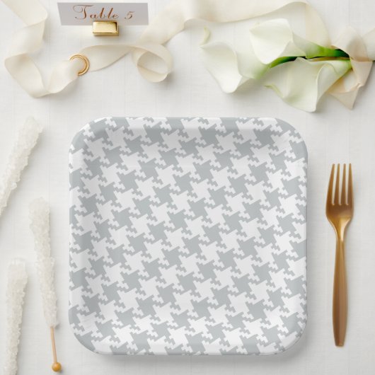 クリックカスタマイズグレーが色に変わる ペーパープレート (ウェディング)