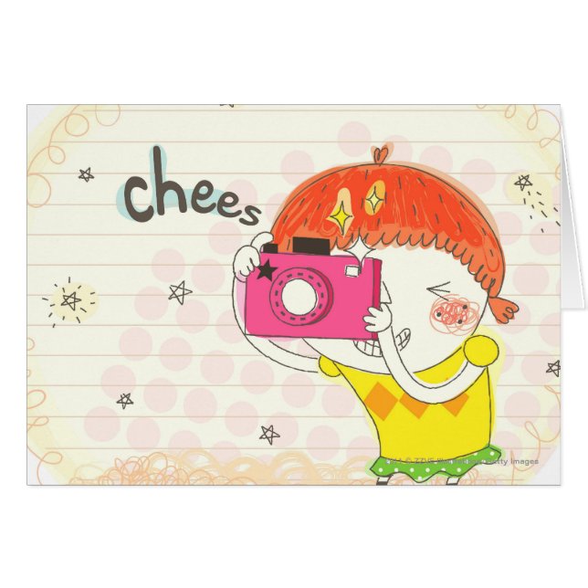 クリックカメラを握っている女の子 (正面横)