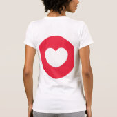 クリックハート:TouchがLのグラフィックデザイン Tシャツ (裏面)
