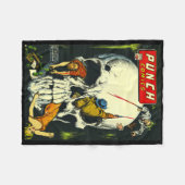 クリックモンスターポスターホラー漫画書 フリースブランケット (正面(横))