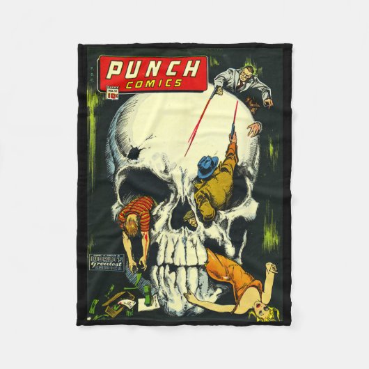 クリックモンスターポスターホラー漫画書 フリースブランケット (正面)