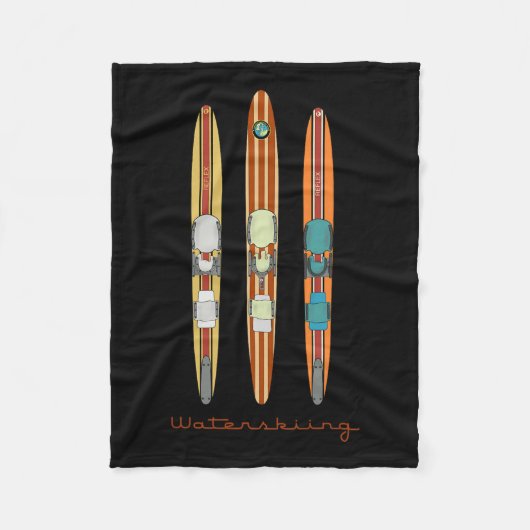 クリックヴィンテージウォータースキー フリースブランケット (正面)