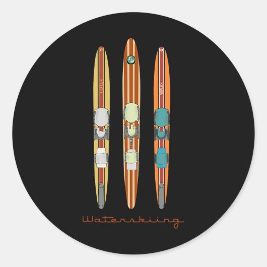 クリックヴィンテージウォータースキー ラウンドシール (正面)