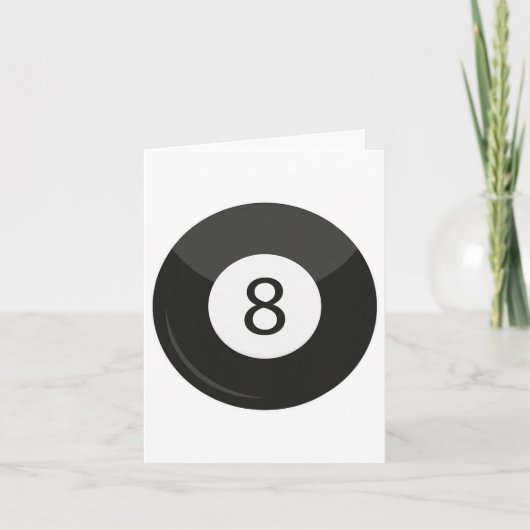クリック魔法8 Eight Llビリヤード・プール選手アダルト カード (正面)