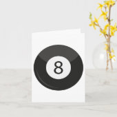 クリック魔法8 Eight Llビリヤード・プール選手アダルト カード (黄色い花)