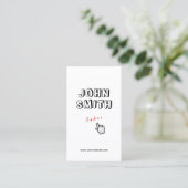 クリック!キュートタイポグラフィベイカーベーカリー 名刺 (スタンド正面)