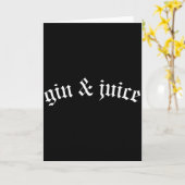 クリック ゴシック フォー シズル ジン + ジュース シャツ ジン アンド ジュース カード (黄色い花)